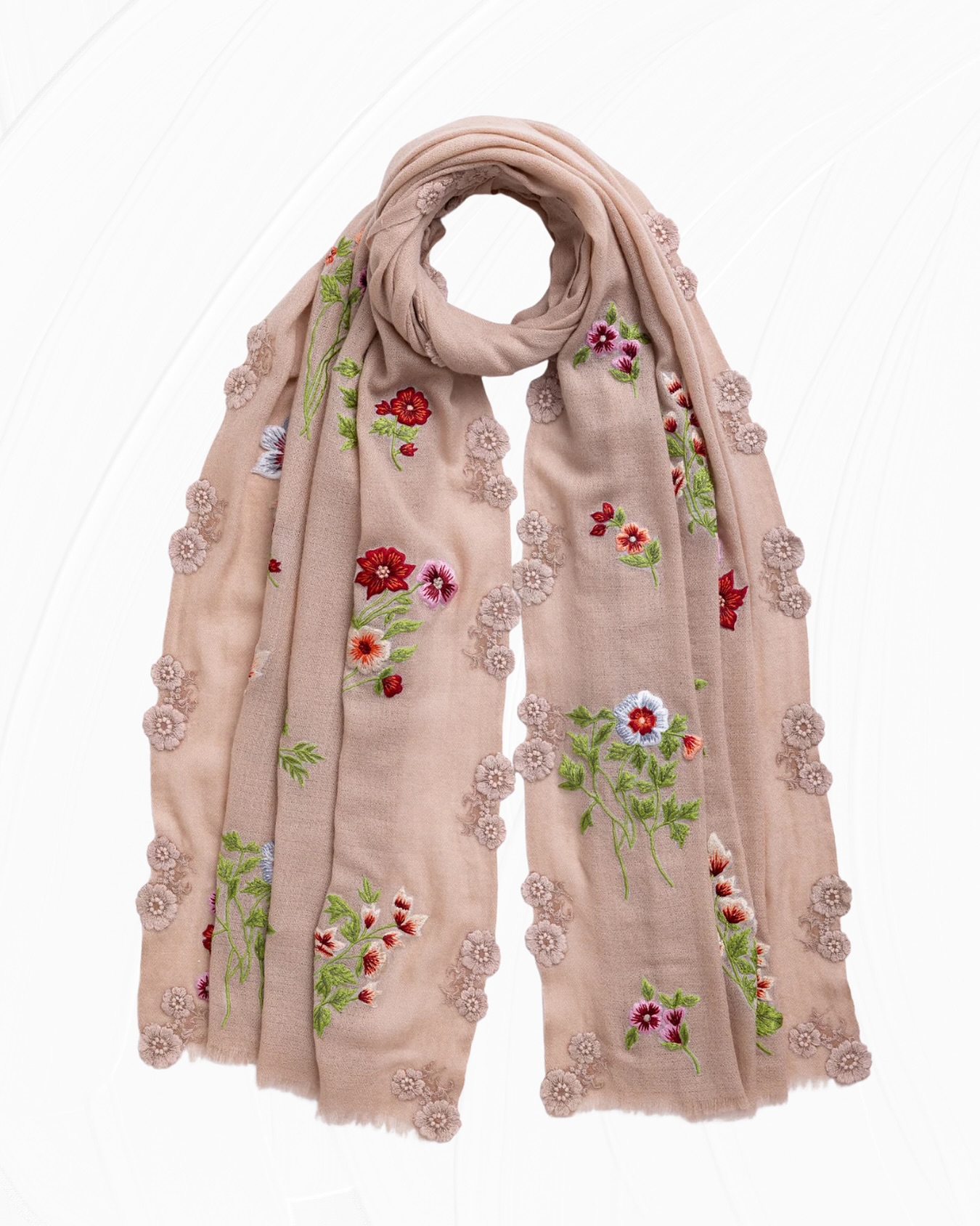 Soft blush, bold blooms!

[light copper cashmere scarf, floral embroidered scarf, lace applique scarf, luxury winter accessory, fine wool scarf, soft cashmere wrap, travel-friendly scarf, unique embroidered shawl, warm yet lightweight scarf, timeless cashmere piece, gift-ready scarf packaging]

#maneesharuia #scarf #cashmerescarf #lacedetails #luxuryaccessories #softelegance #winterwardrobe #giftedinstyle #femininelayers #slowluxury #madetowrap #timelessstyle #effortlesschic #travelinstyle